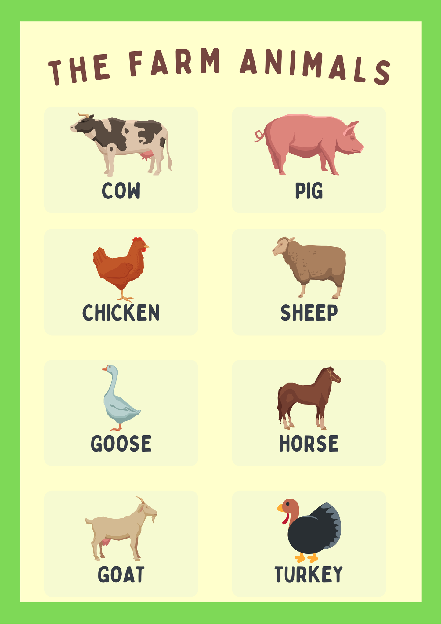 Farm Animals Poster