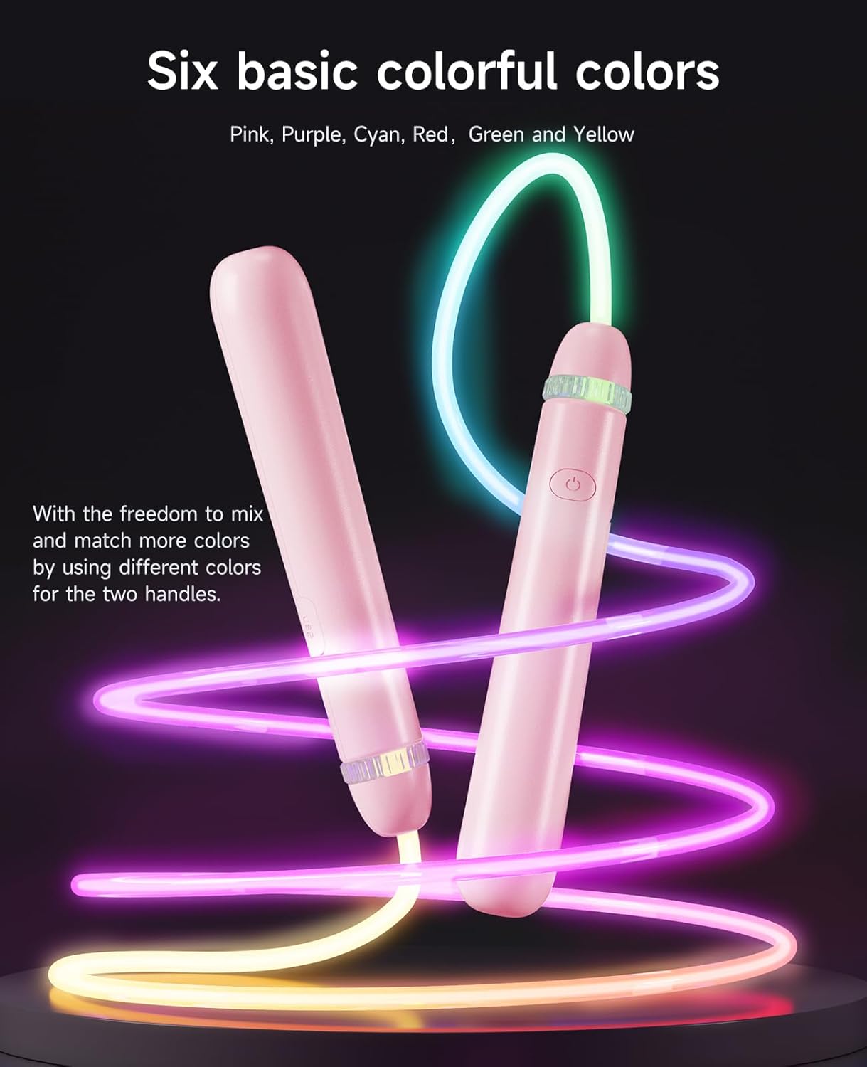 Adjustable LED Jump Rope for Kids & Adults: Colorful, Glowing Skipping Rope for Fitness & Workouts.