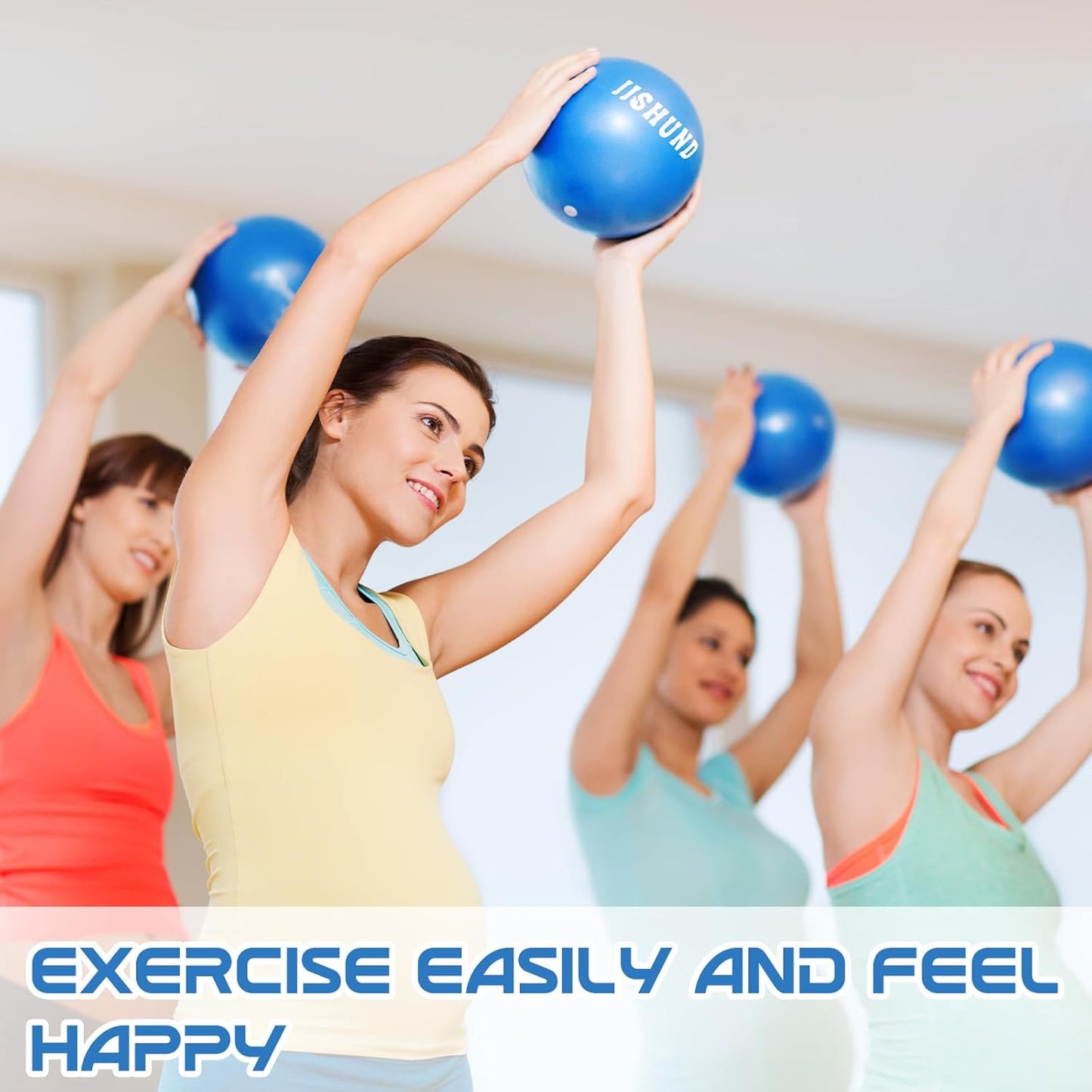 9" Pilates Ball for Yoga, Home Gym Workouts & Core Training – Includes Exercise Guide for Balance, Stability & Flexibility Development.