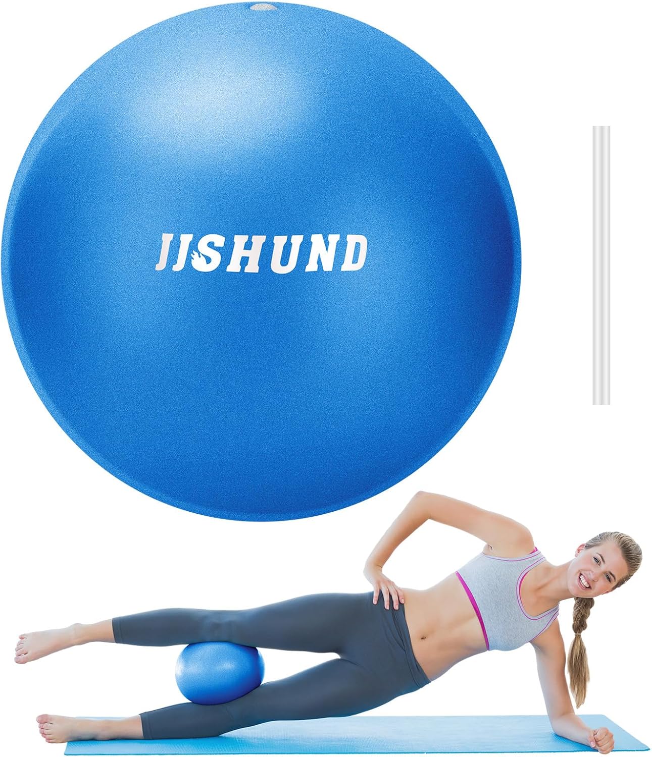9" Pilates Ball for Yoga, Home Gym Workouts & Core Training – Includes Exercise Guide for Balance, Stability & Flexibility Development.