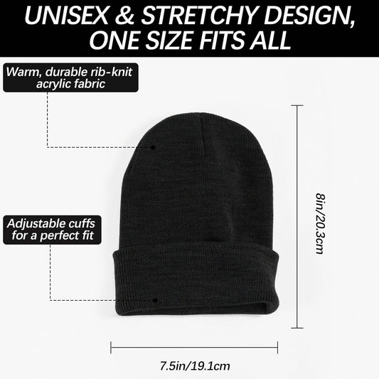 Women's Beanie Hats: Multiple Color Options, Soft Knit Ski Caps with Elasticated Stocking Styles for Winter