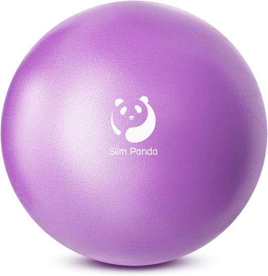 9" Slim Panda Pilates Ball - Anti-Burst Mini Yoga Ball for Stability, Workouts, Barre, Core Strength, Therapy, & Balance.