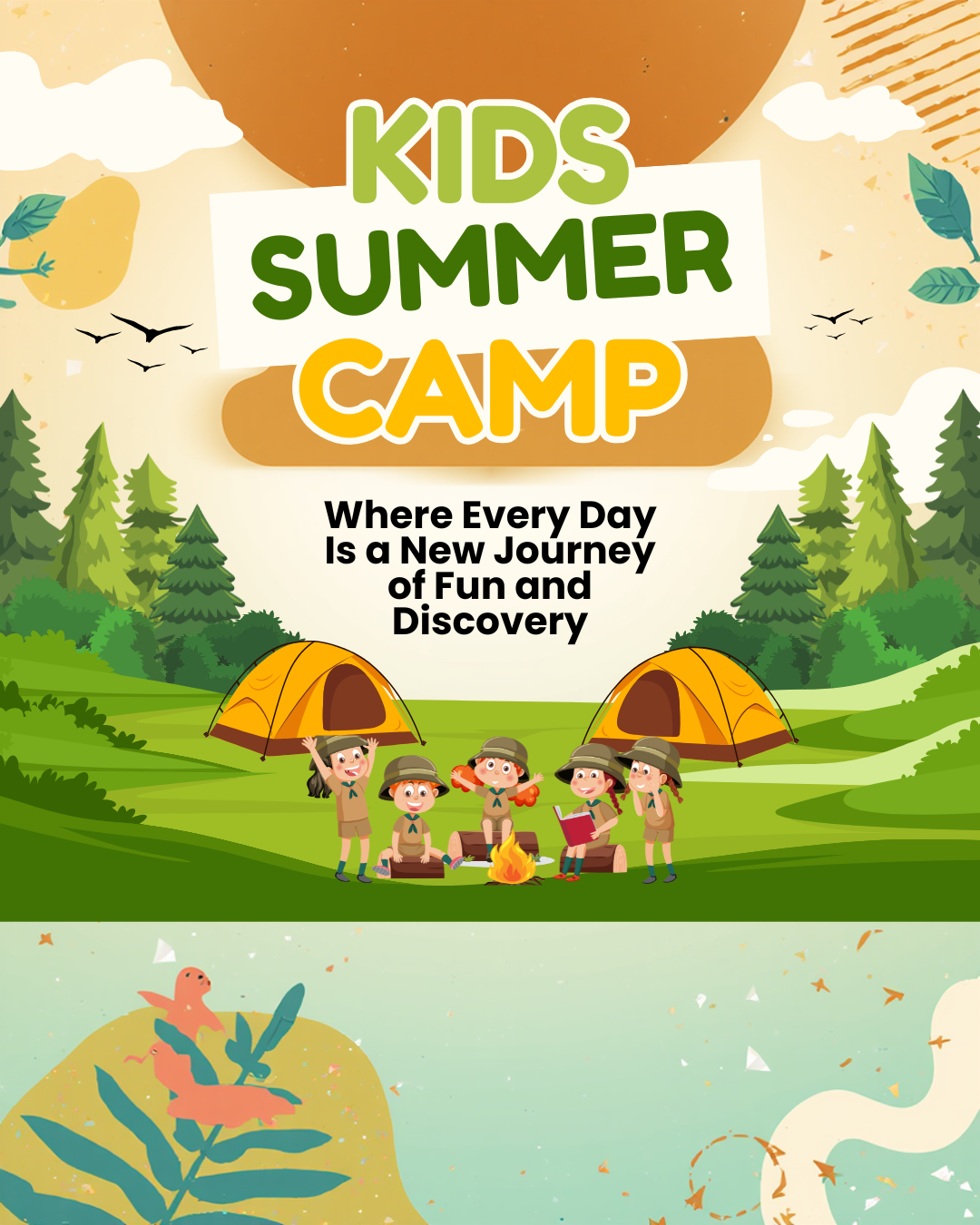 Kids Summer Camp Flyer - Editable Design Template