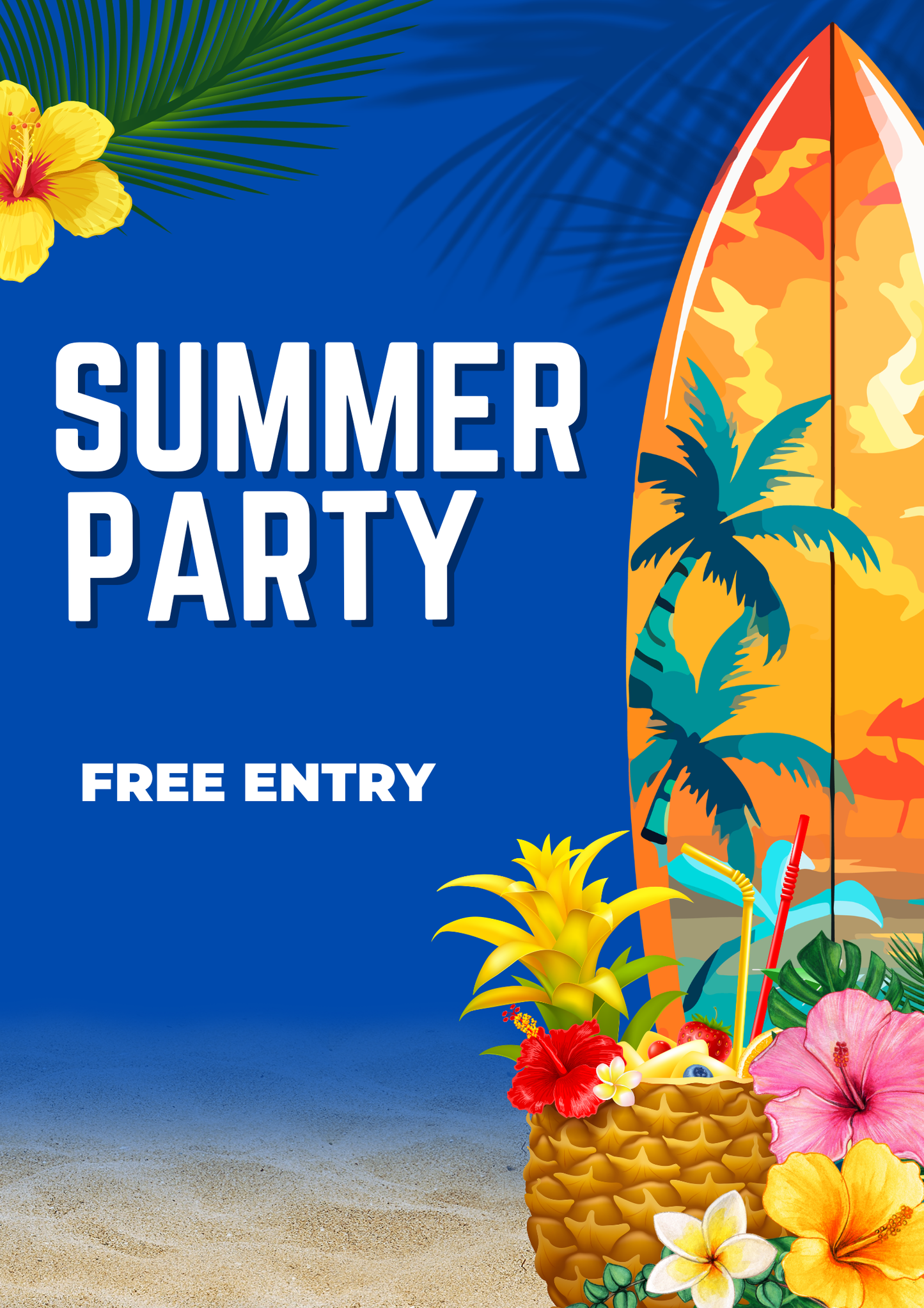 Tropical Summer Party Poster