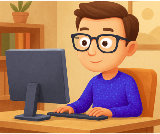 Men Working on Computer Photo