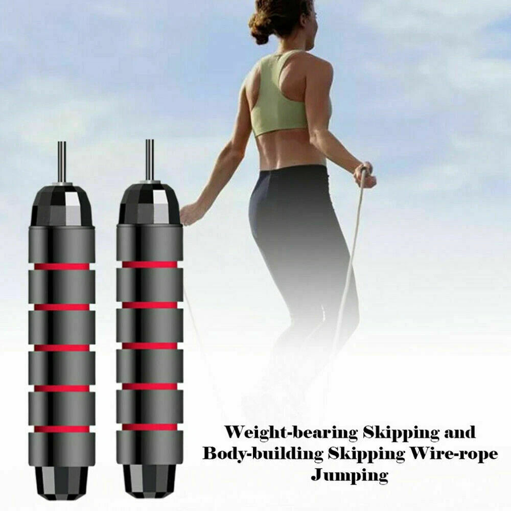 Adjustable Gym Jump Rope - Ball Bearing Speed Rope for Boxing & Aerobic Fitness