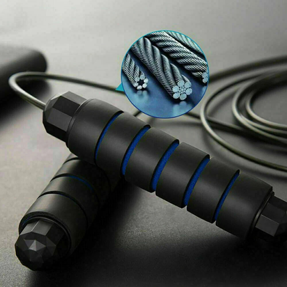 Adjustable Gym Jump Rope - Ball Bearing Speed Rope for Boxing & Aerobic Fitness
