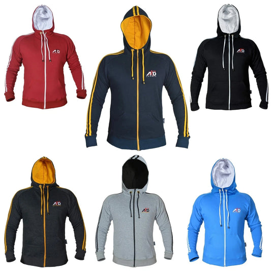 ARD CHAMPS Men's MMA Gym Zip Hoodie - Training, Boxing & Running Sweatshirt